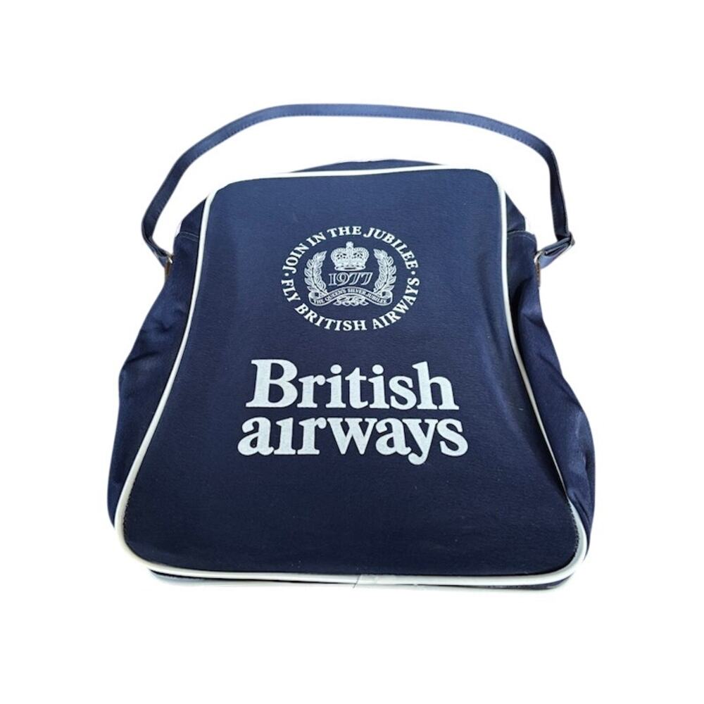 British Airways Tote Bag Blue Carry On Travel Airline Promotional NOS